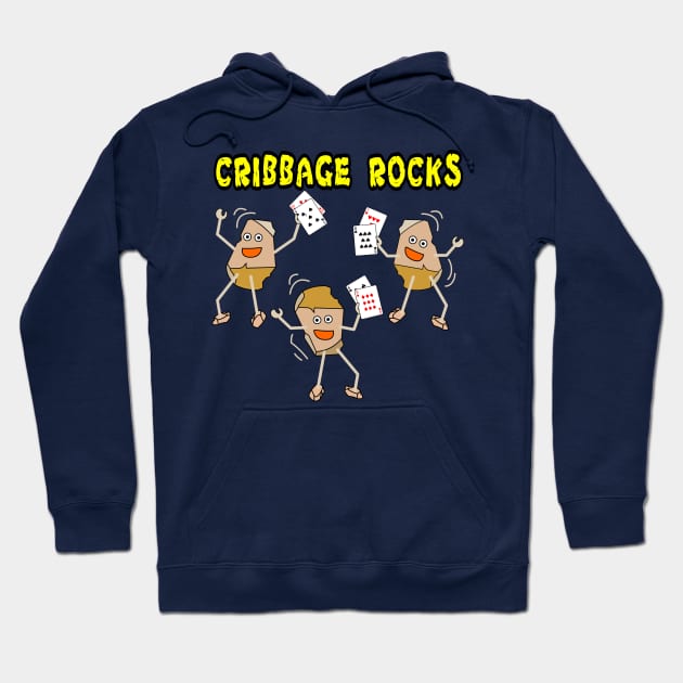 Cribbage Rocks For Dark Products Hoodie by Barthol Graphics